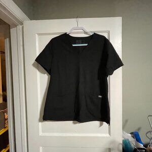 Figs Womens Casma Three-Pocket Scrub Top Black Size Extra Large